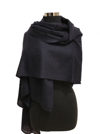 Navy Blue Cashmere Stole - Eastern Silk